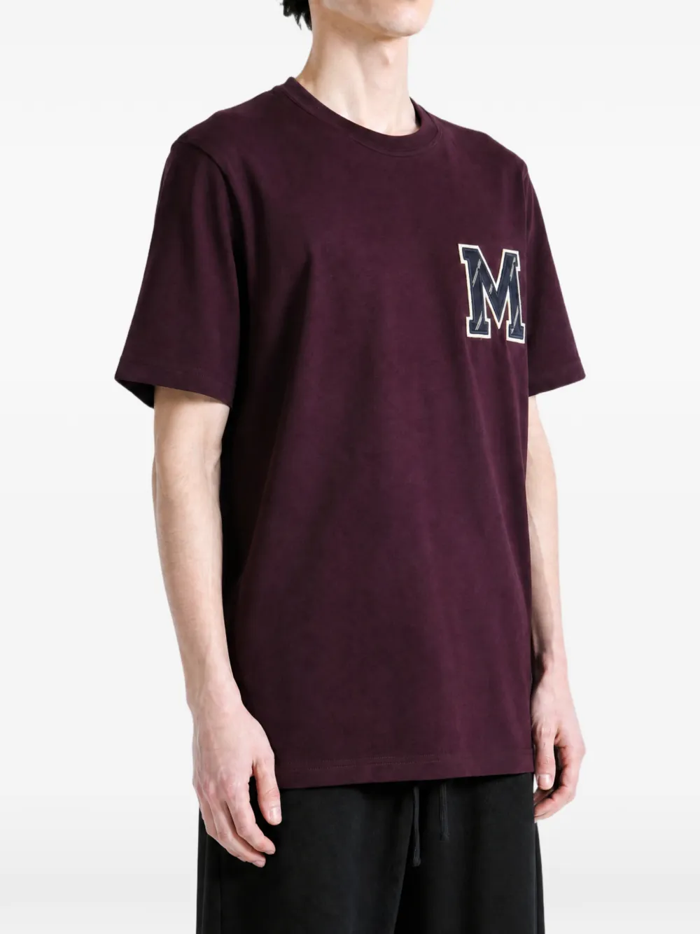 Moncler T-shirt met monogram-patch Paars