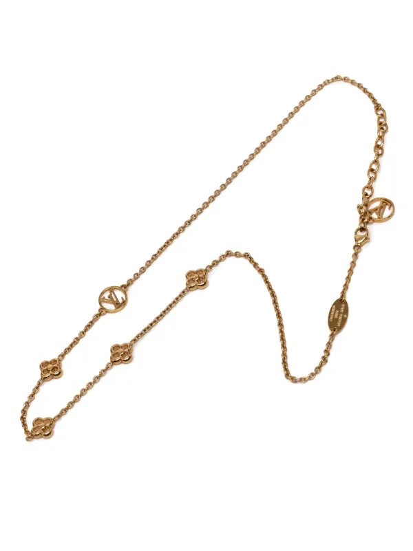 Louis Vuitton Pre-owned 2017 Gold Plated Flower Full Necklace Costume Necklace