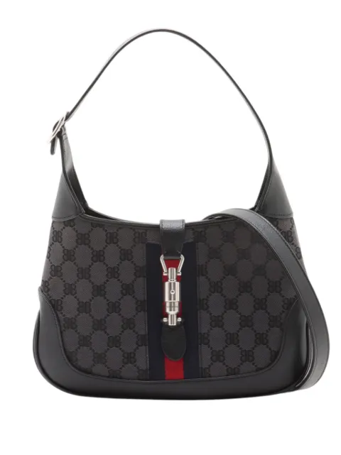 Gucci Pre-Owned сумка через плечо Balenciaga The Hacker Project Small GG Canvas Web Jackie 1961 (2018-2026 годы)