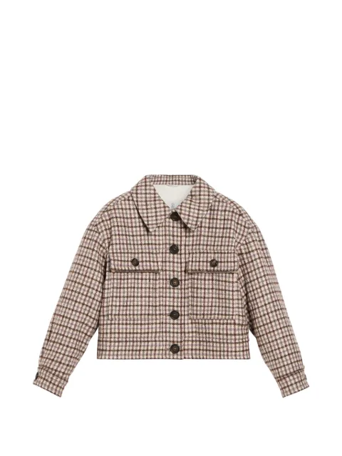 Brunello Cucinelli Kids ternet overtøjsjakke i uld og alpaka med Thermore®-polstring og Monili