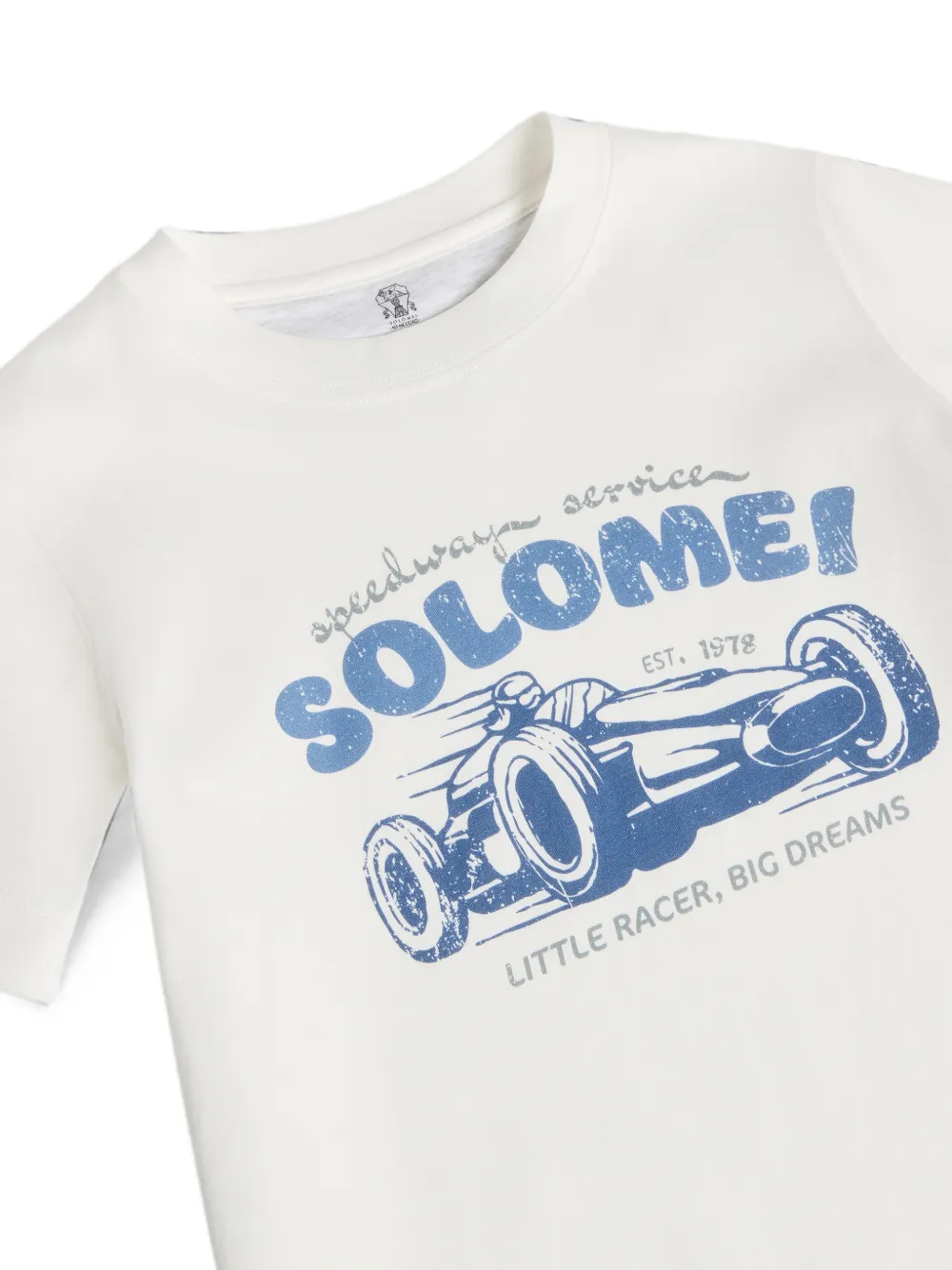 Brunello Cucinelli Kids Katoenen jersey T-shirt met print Wit