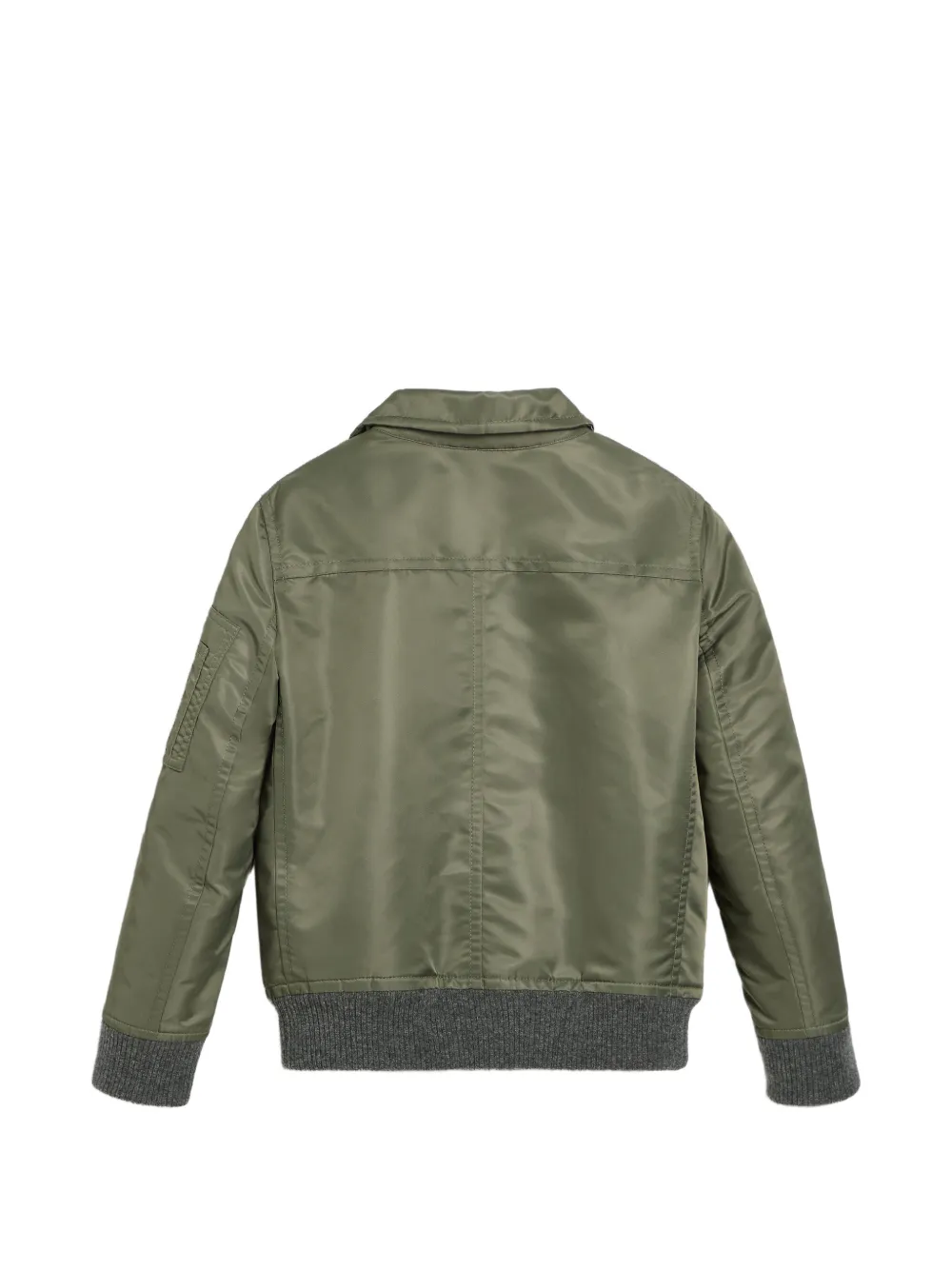 Brunello Cucinelli Kids Waterdichte techno satijnen bomberjack met Thermore voering Groen