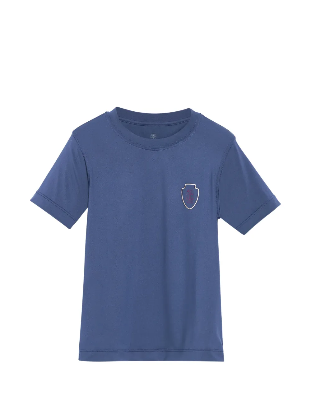 Brunello Cucinelli Kids Comfort T-Shirt aus Nylon mit Logo - Blau