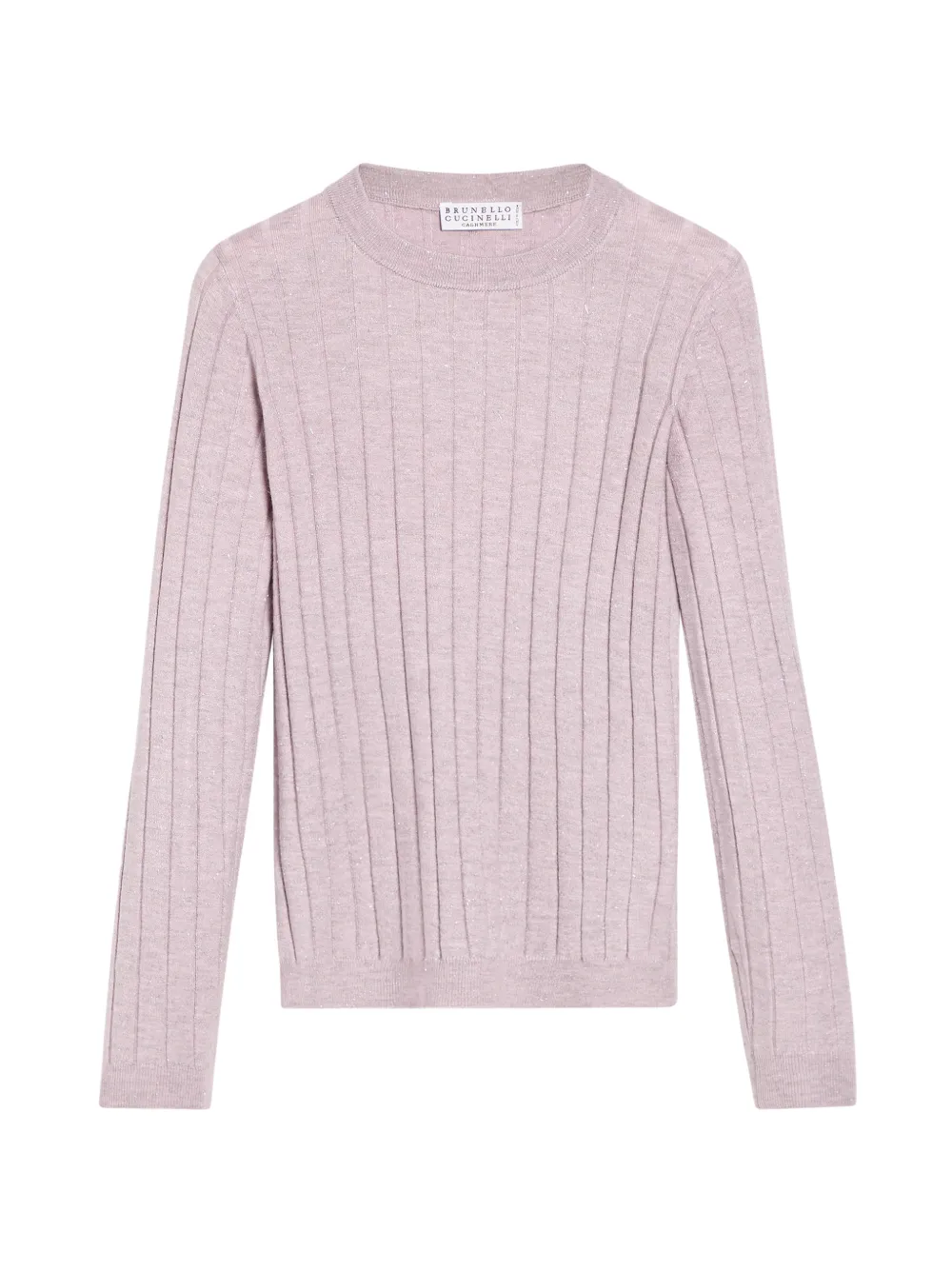 Brunello Cucinelli Kids Maglione a coste in cashmere - Rosa