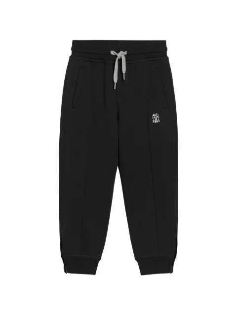 Brunello Cucinelli Kids Pantaloni sportivi con logo