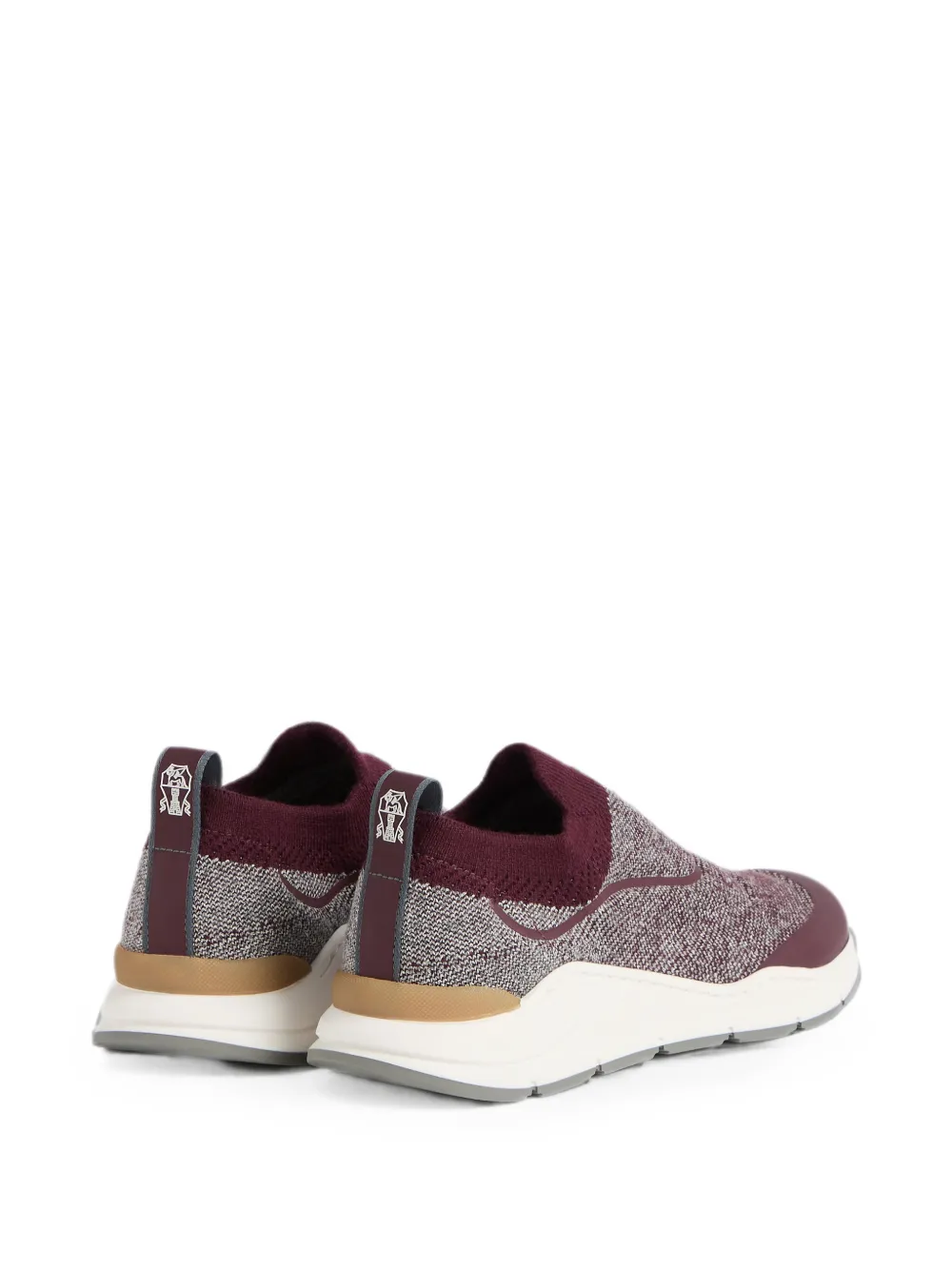 Brunello Cucinelli Kids techno cotton knit runners with heat-bonded details Rood