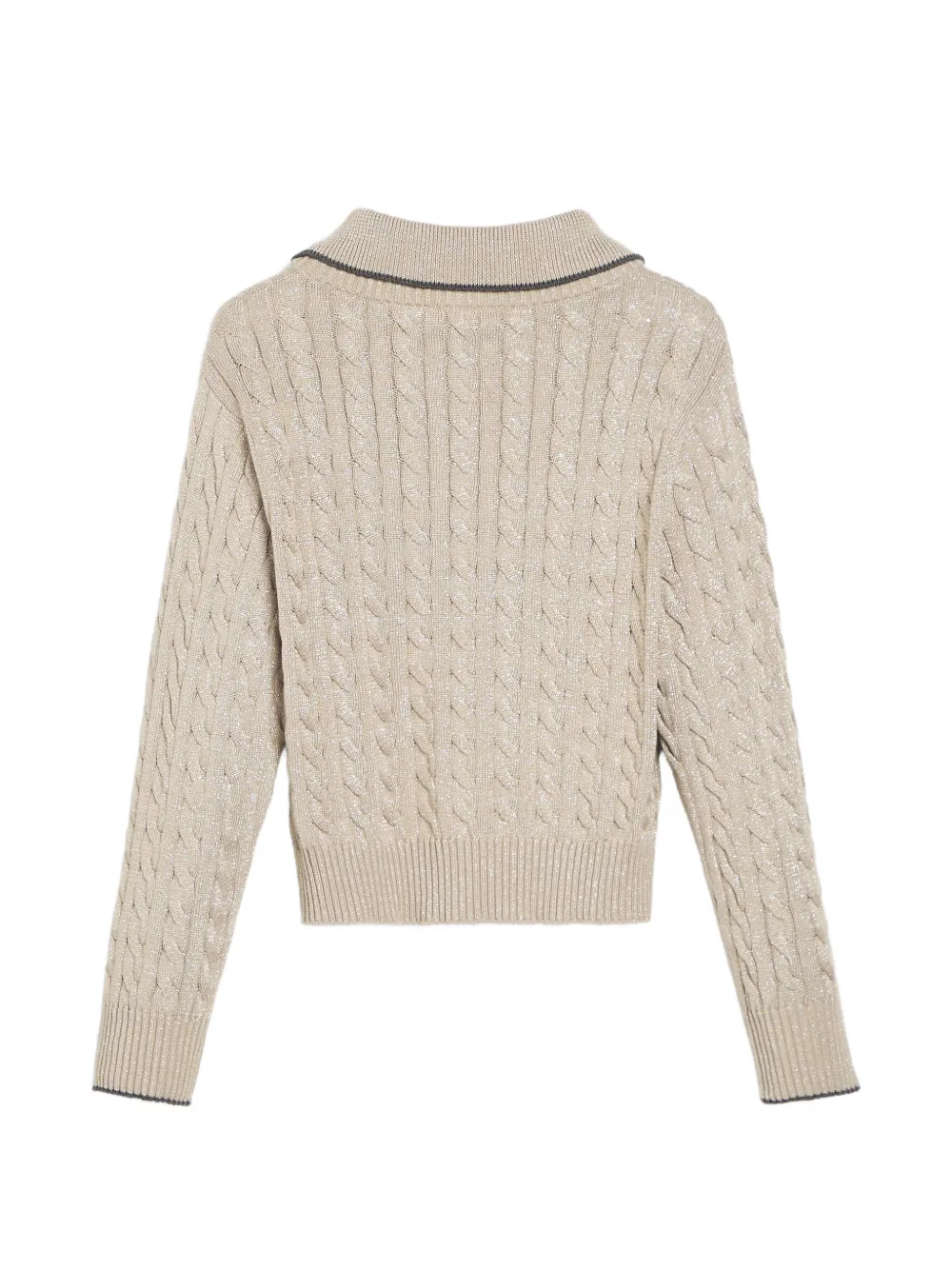 Brunello Cucinelli Kids Kabelgebreide trui Beige