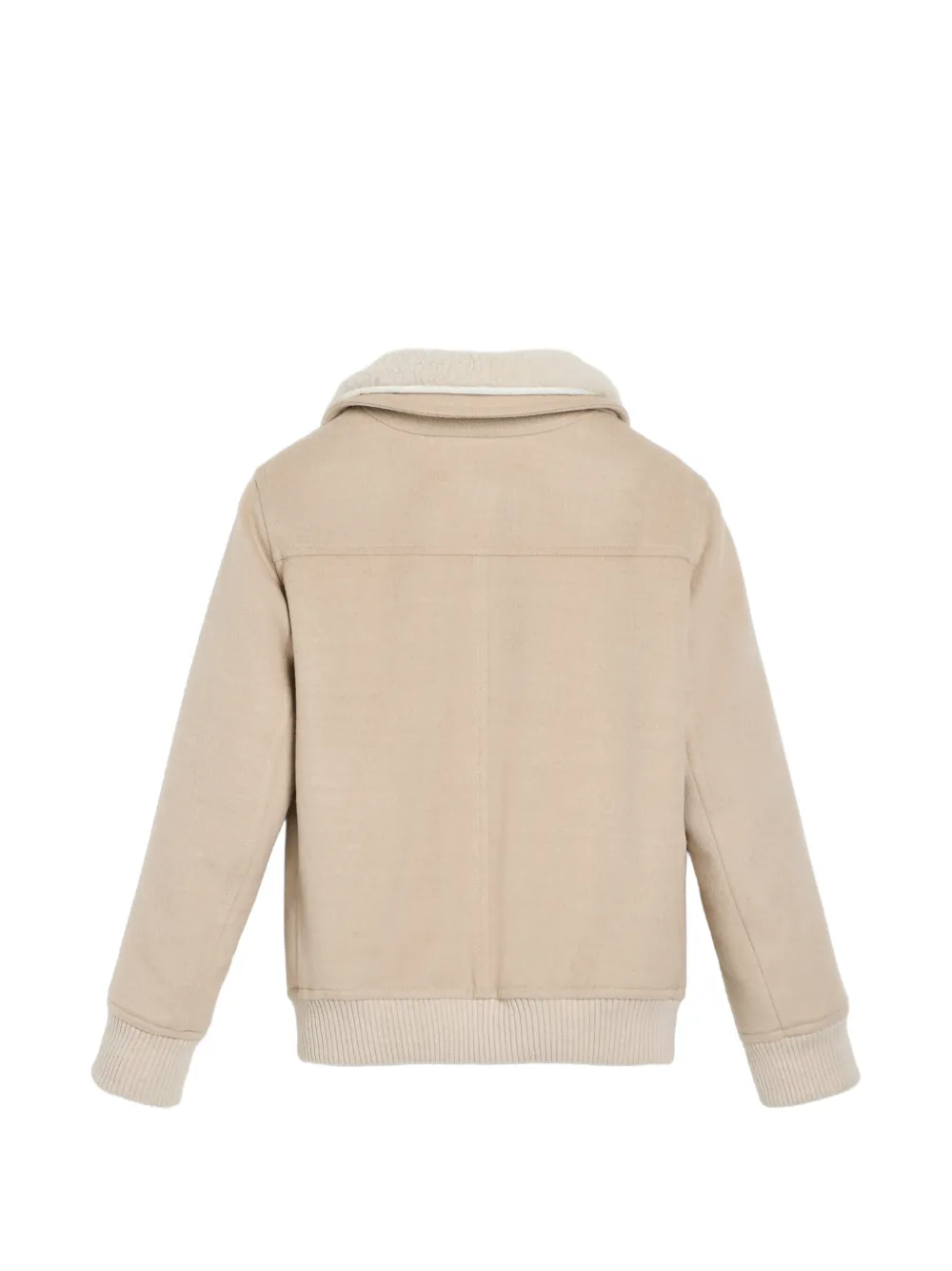 Brunello Cucinelli Kids Jack van scheerwol met Thermore voering en lammy inzetstuk Beige