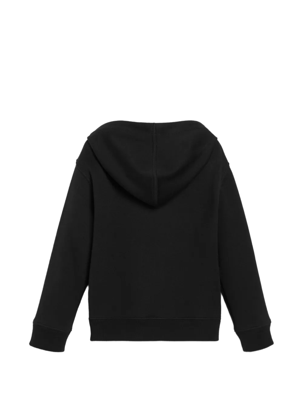 Brunello Cucinelli Kids Badstof sweater met capuchon rits en logo Zwart