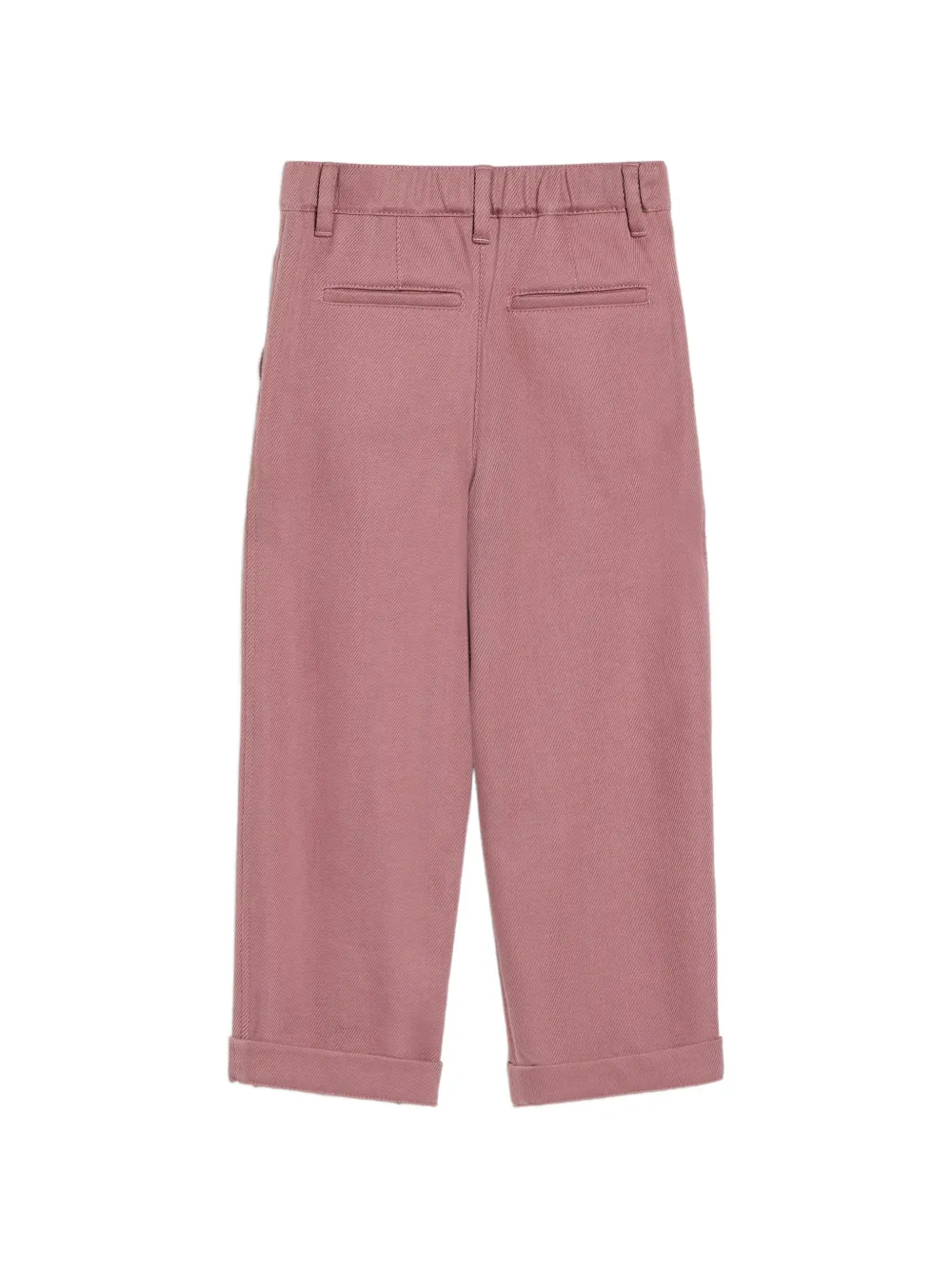 Brunello Cucinelli Kids Katoenen en wollen broek met Monili-verfraaiing Roze