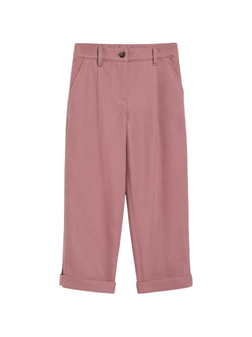 Brunello Cucinelli Kids Hose aus Baumwolle und Wolle mit Monili-Verzierung - Rosa