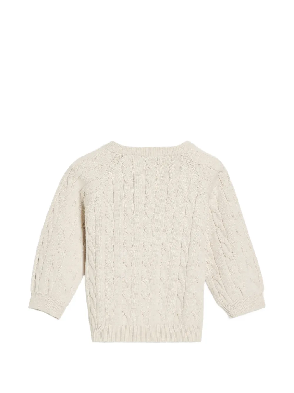 Brunello Cucinelli Kids Kabelgebreide Bernie trui Beige