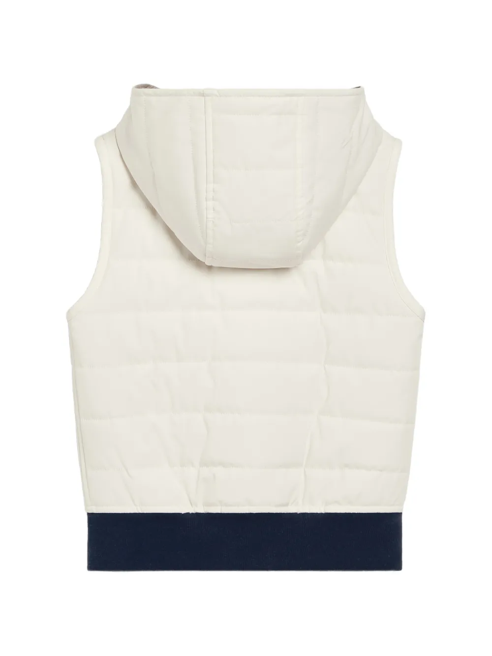 Brunello Cucinelli Kids Nylon jack met capuchon en Thermore voering Beige