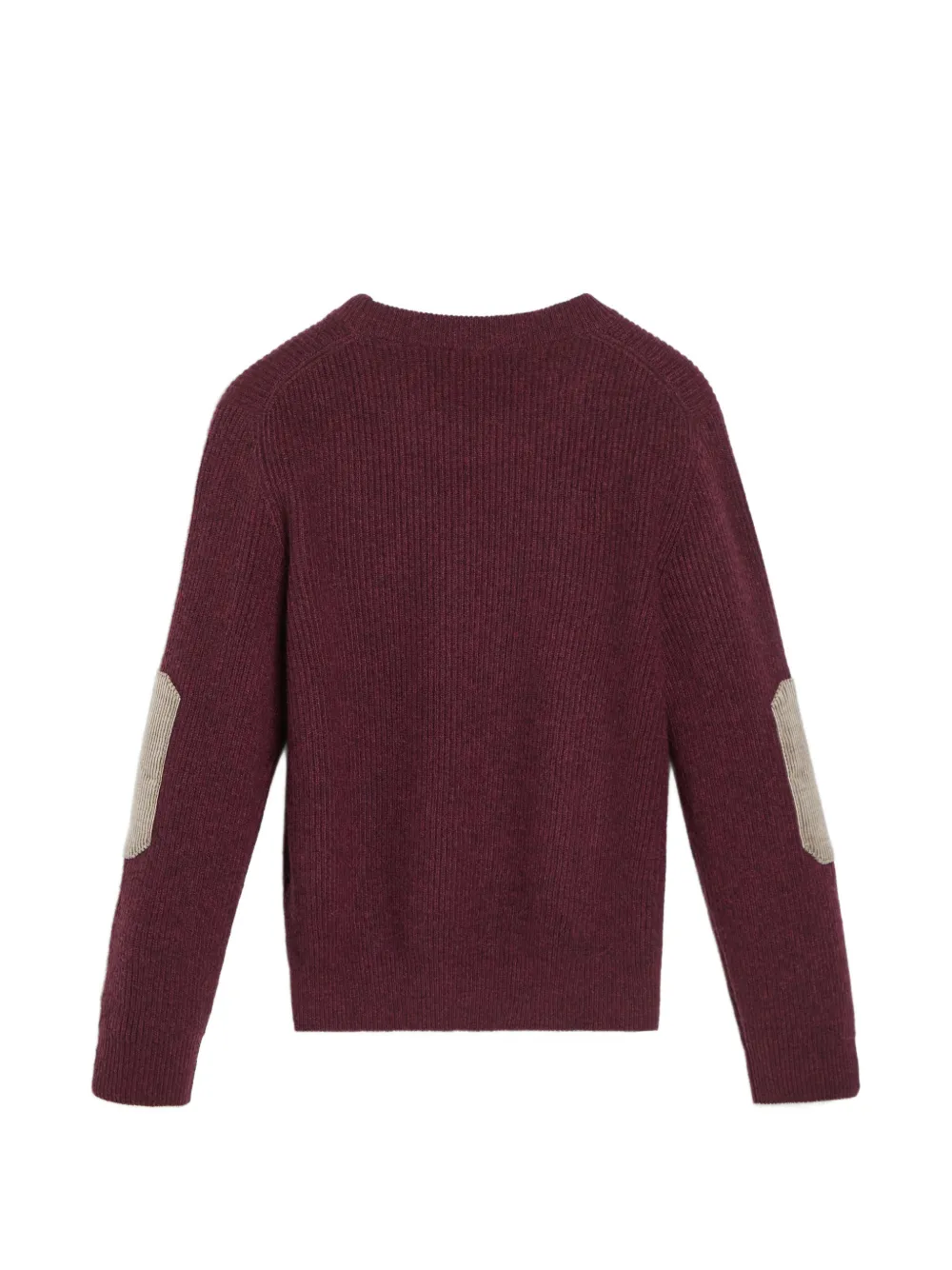 Brunello Cucinelli Kids Kasjmier geribbelde trui met ribfluwelen inzetstukken Rood
