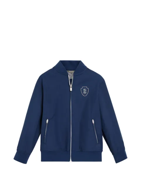 Brunello Cucinelli Kids logo-patch nylon sweatshirt