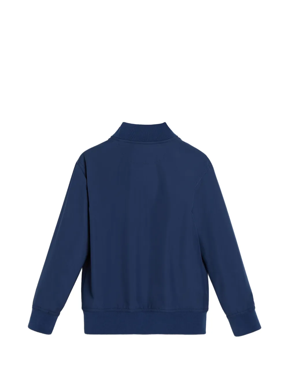 Brunello Cucinelli Kids Nylon sweater met logo-patch Blauw