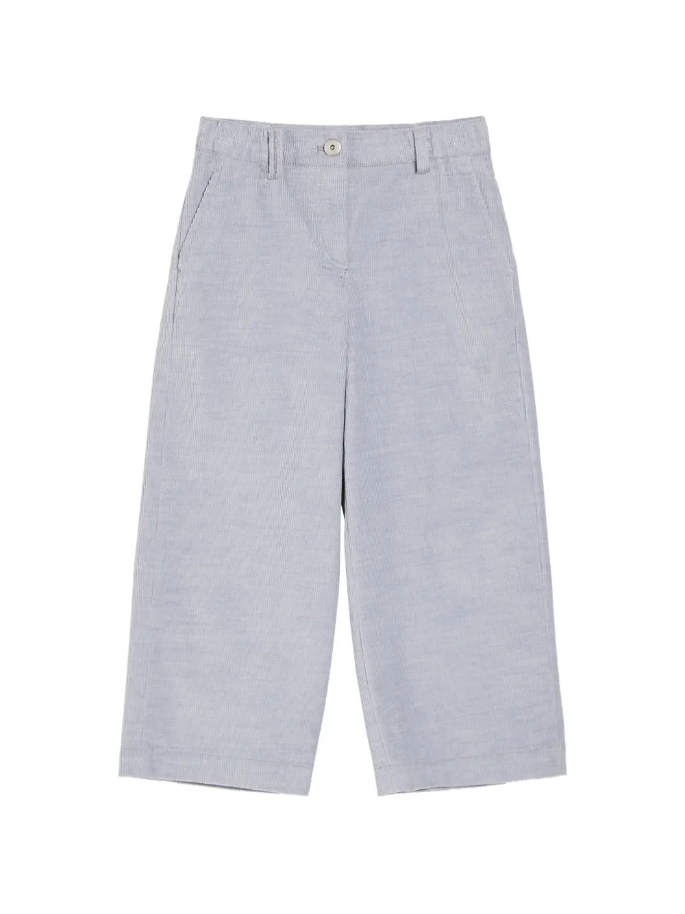 Brunello Cucinelli Kids Comfort Cropped-Hose aus Baumwolle und Kaschmir mit Monili - Violett