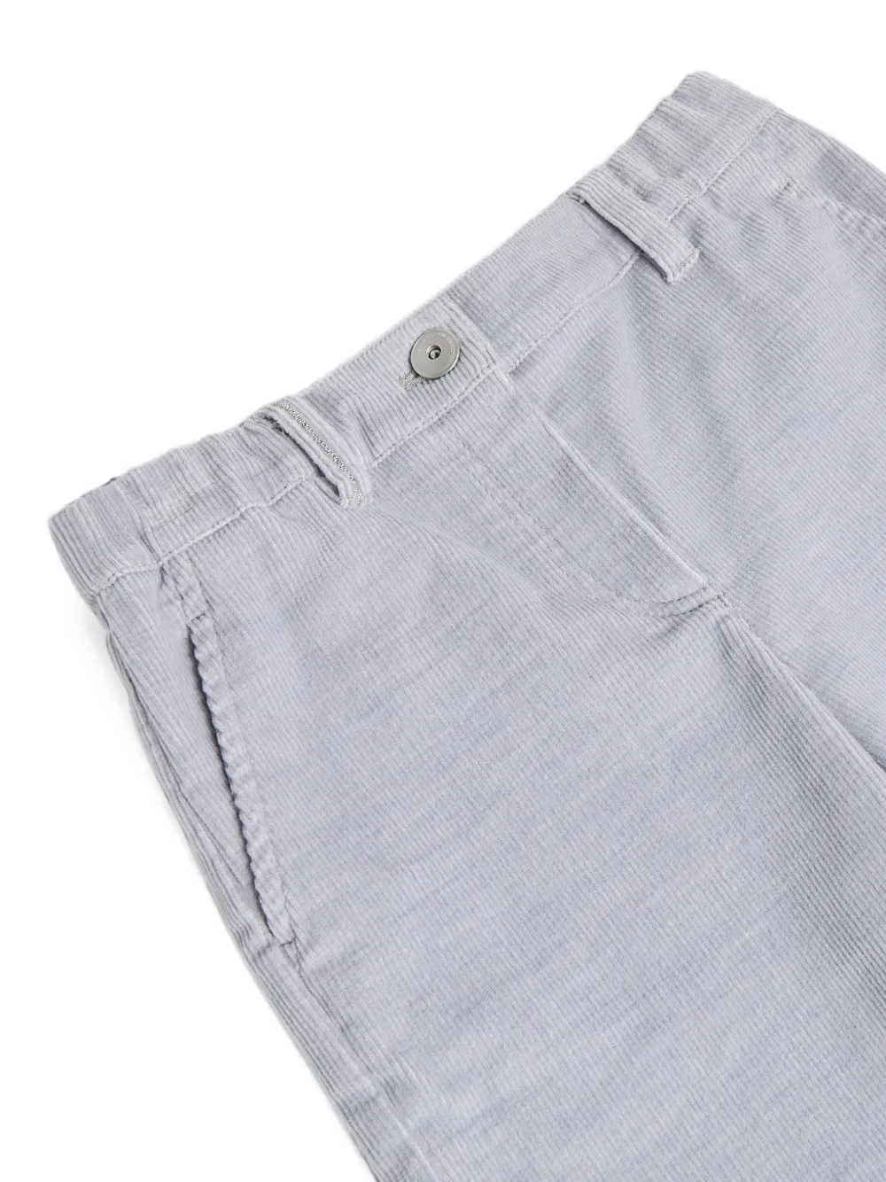 Brunello Cucinelli Kids Katoenen en kasjmier ribfluwelen broek met Monili-verfraaiing Paars