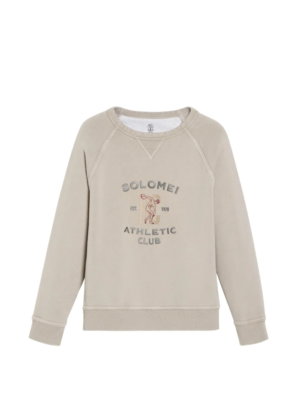 Brunello Cucinelli Kids Felpa con ricamo - Toni neutri