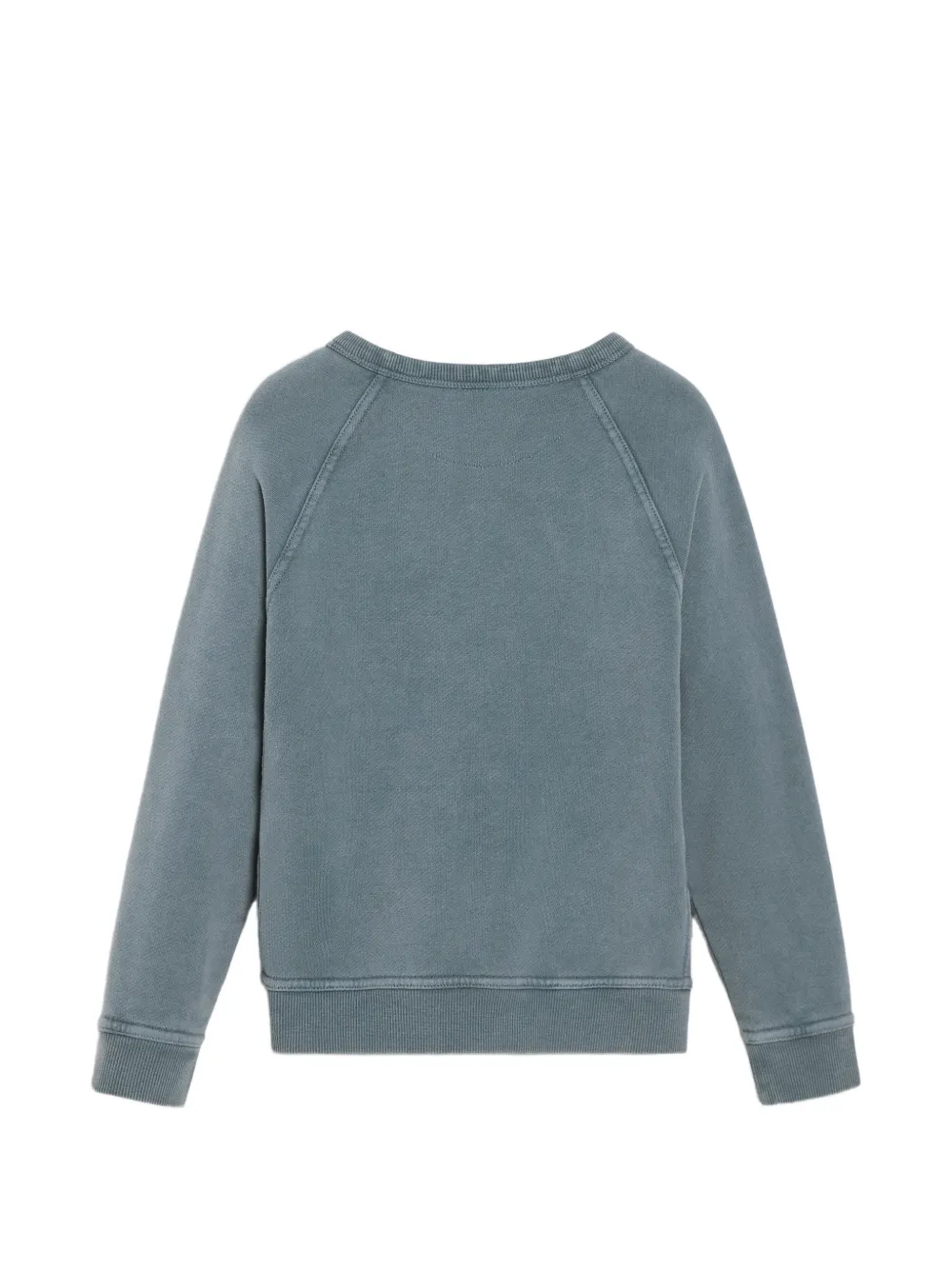 Brunello Cucinelli Kids Katoenen badstof sweater met textuur en borduurwerk Blauw