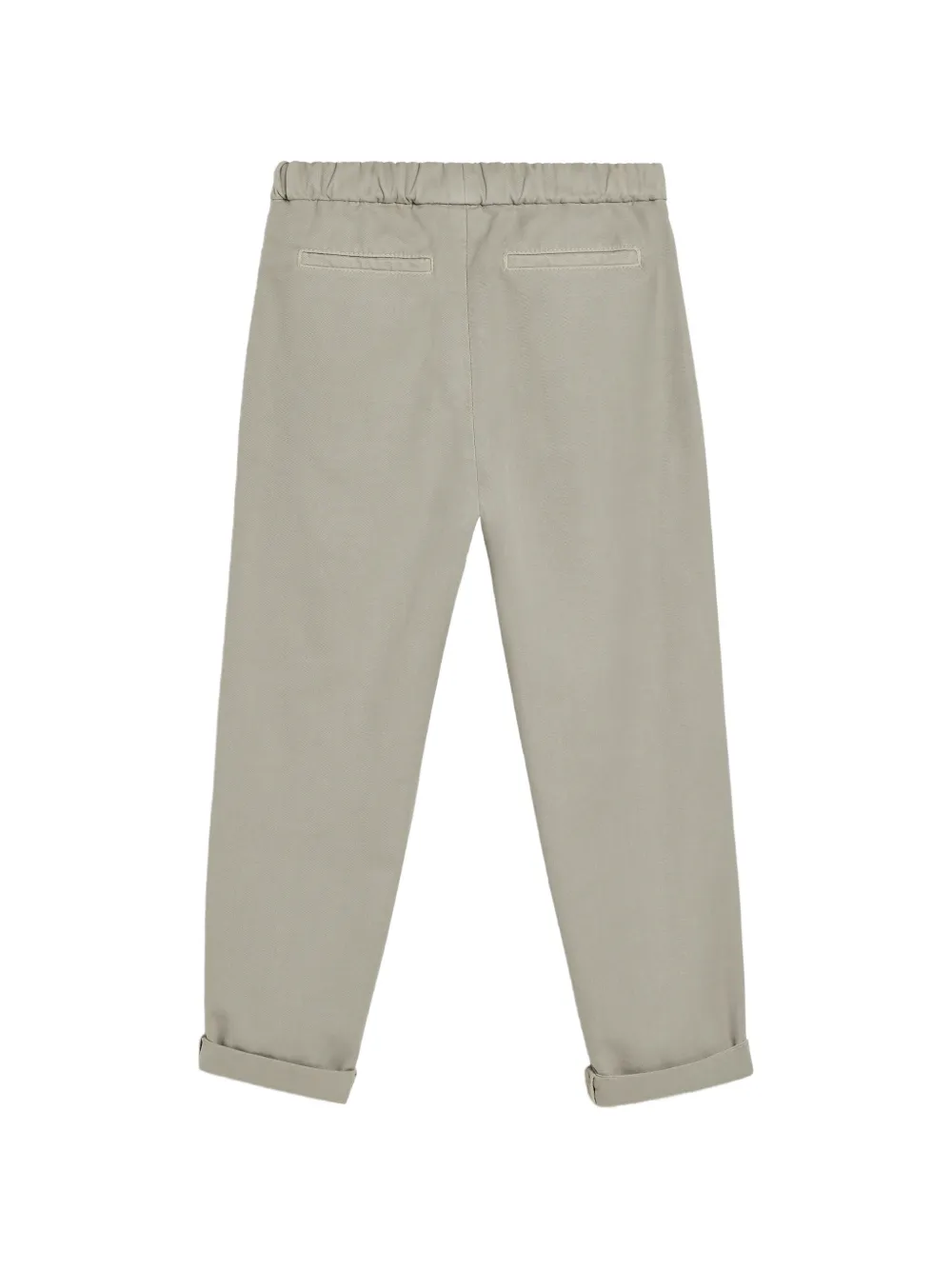 Brunello Cucinelli Kids Plooibroek met trekkoordtaille Grijs