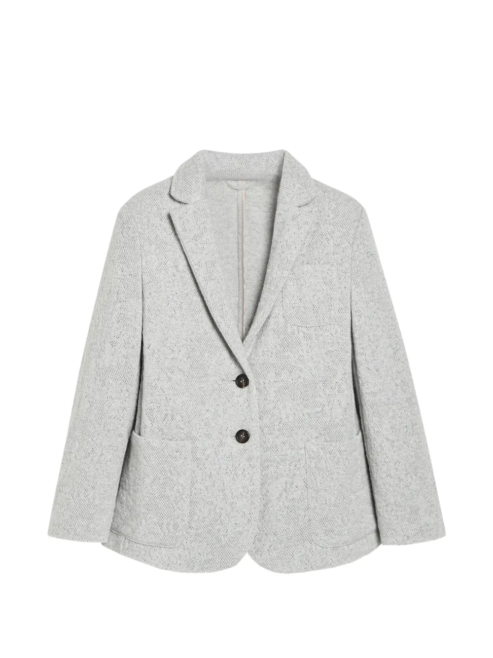 Brunello Cucinelli Kids Blazer in lana vergine e cashmere - Grigio