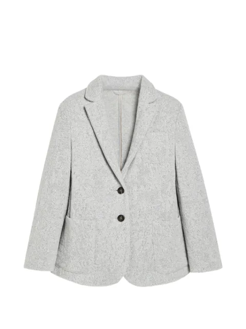 Brunello Cucinelli Kids blazer de lana virgen brillante y cachemira con encaje floral