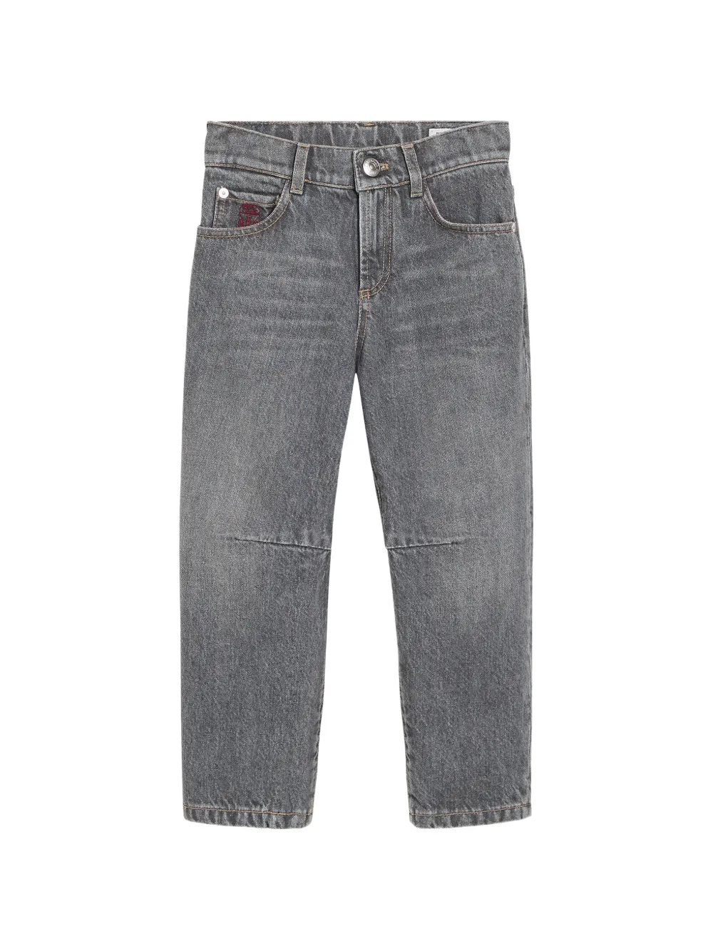 Brunello Cucinelli Kids Jeans im Five-Pocket-Design - Grau