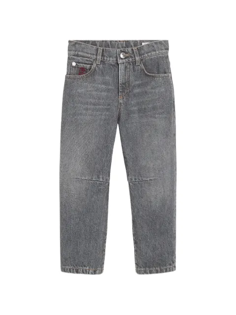 Brunello Cucinelli Kids بنطال جينز بخمسة جيوب