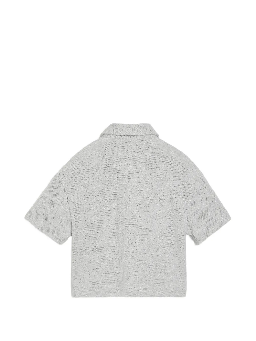 Brunello Cucinelli Kids Jersey poloshirt met scheerwol en kasjmier Grijs