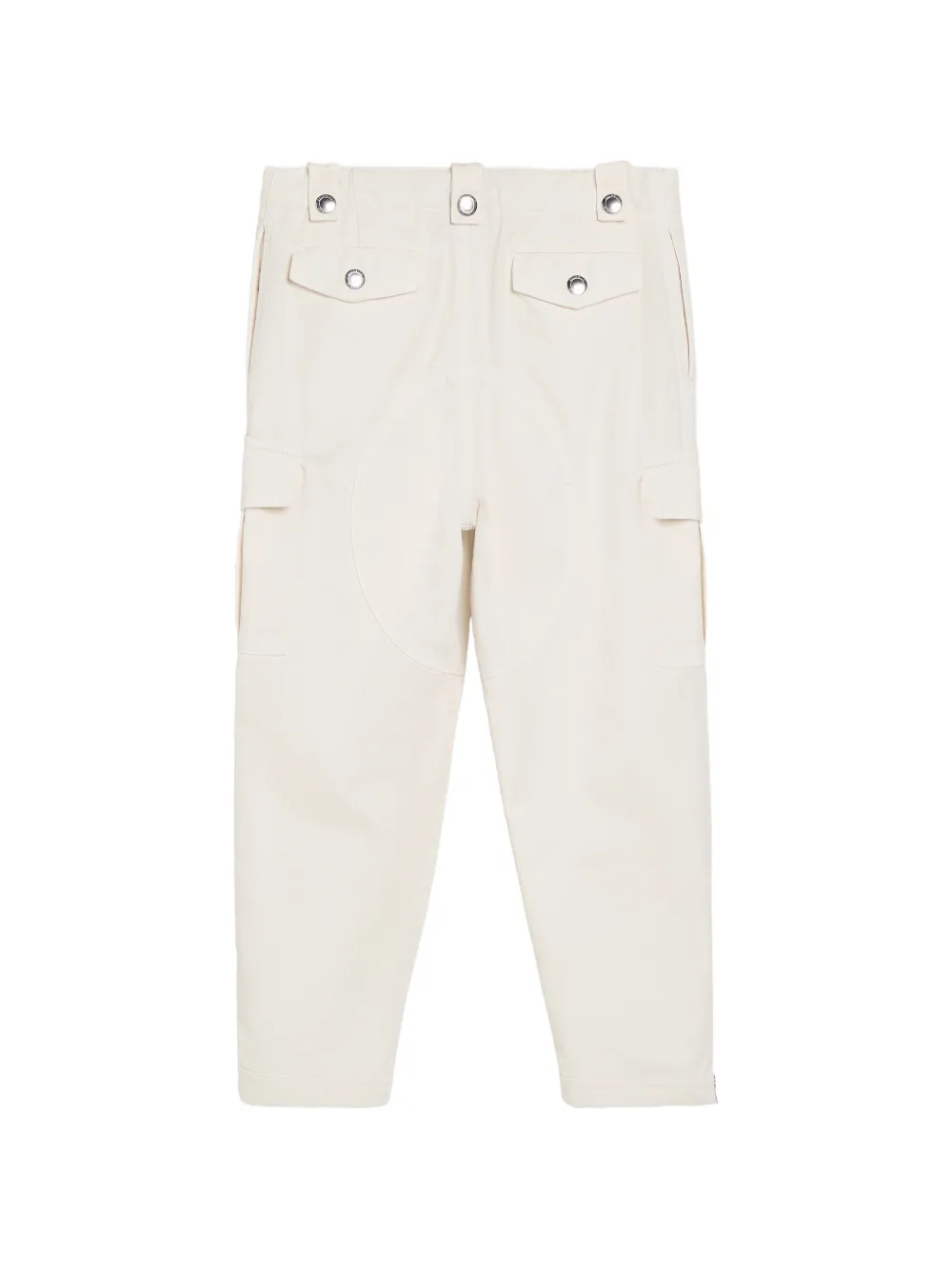 Brunello Cucinelli Kids Katoenen gabardine cargo broek met geverfd effect Beige