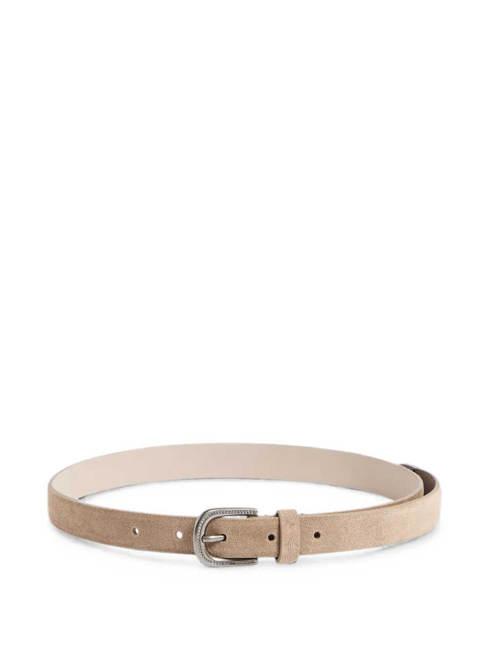 Brunello Cucinelli Kids monili-embellished suede belt - Toni neutri