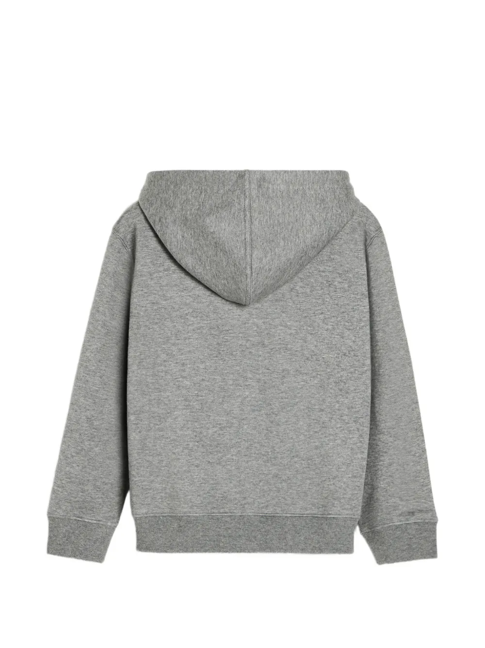 Brunello Cucinelli Kids logo-embroidered zip-up hoodie Grijs