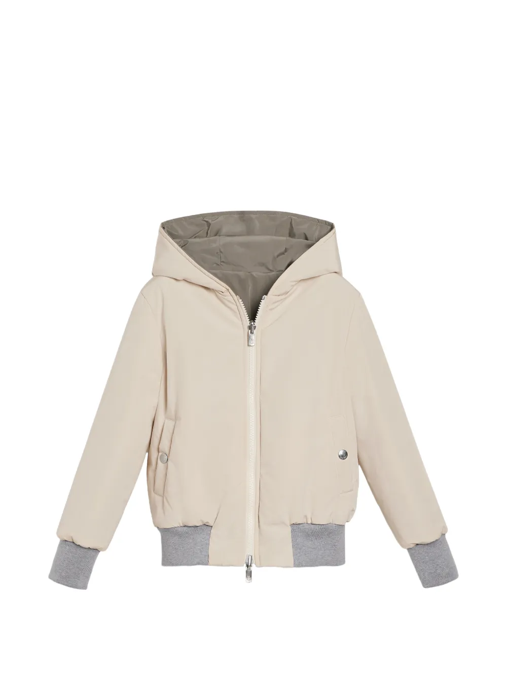 Brunello Cucinelli Kids Taffeta parka met Thermore vulling Beige