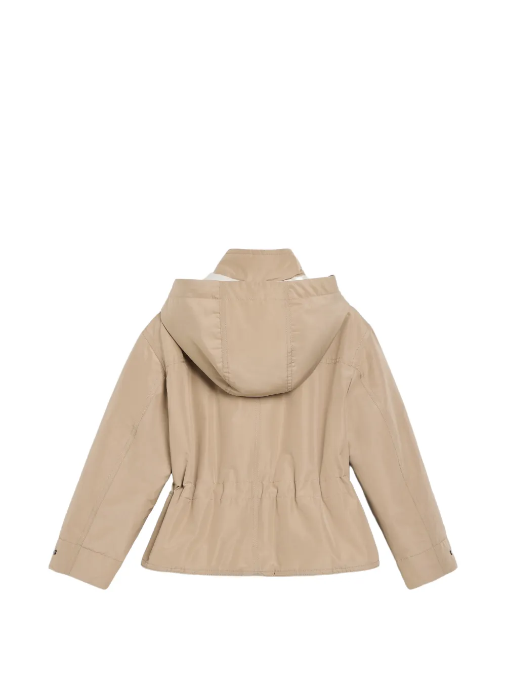 Brunello Cucinelli Kids Katoenen taffeta parka met Thermore vulling Beige