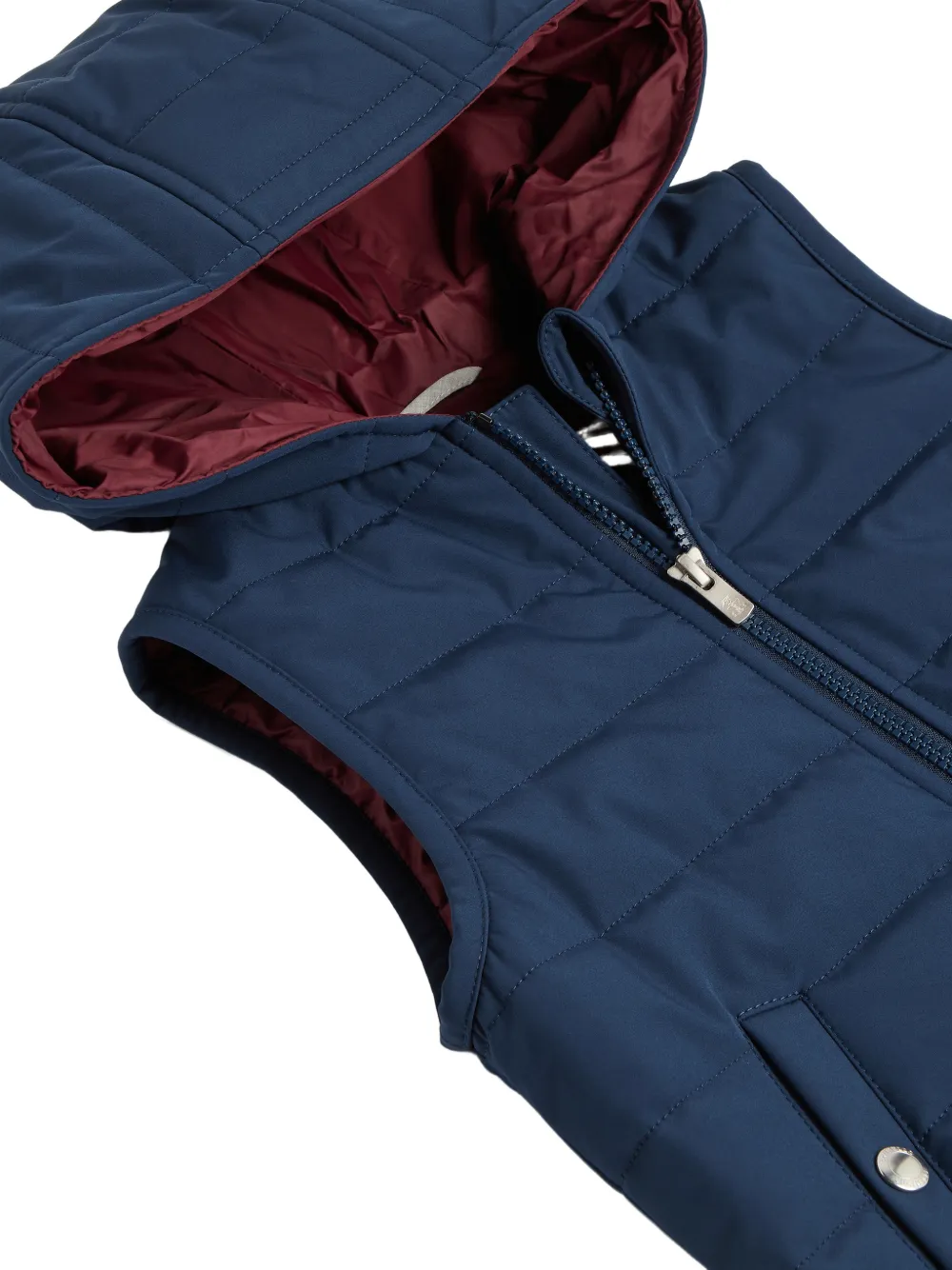 Brunello Cucinelli Kids hooded padded gilet Blauw