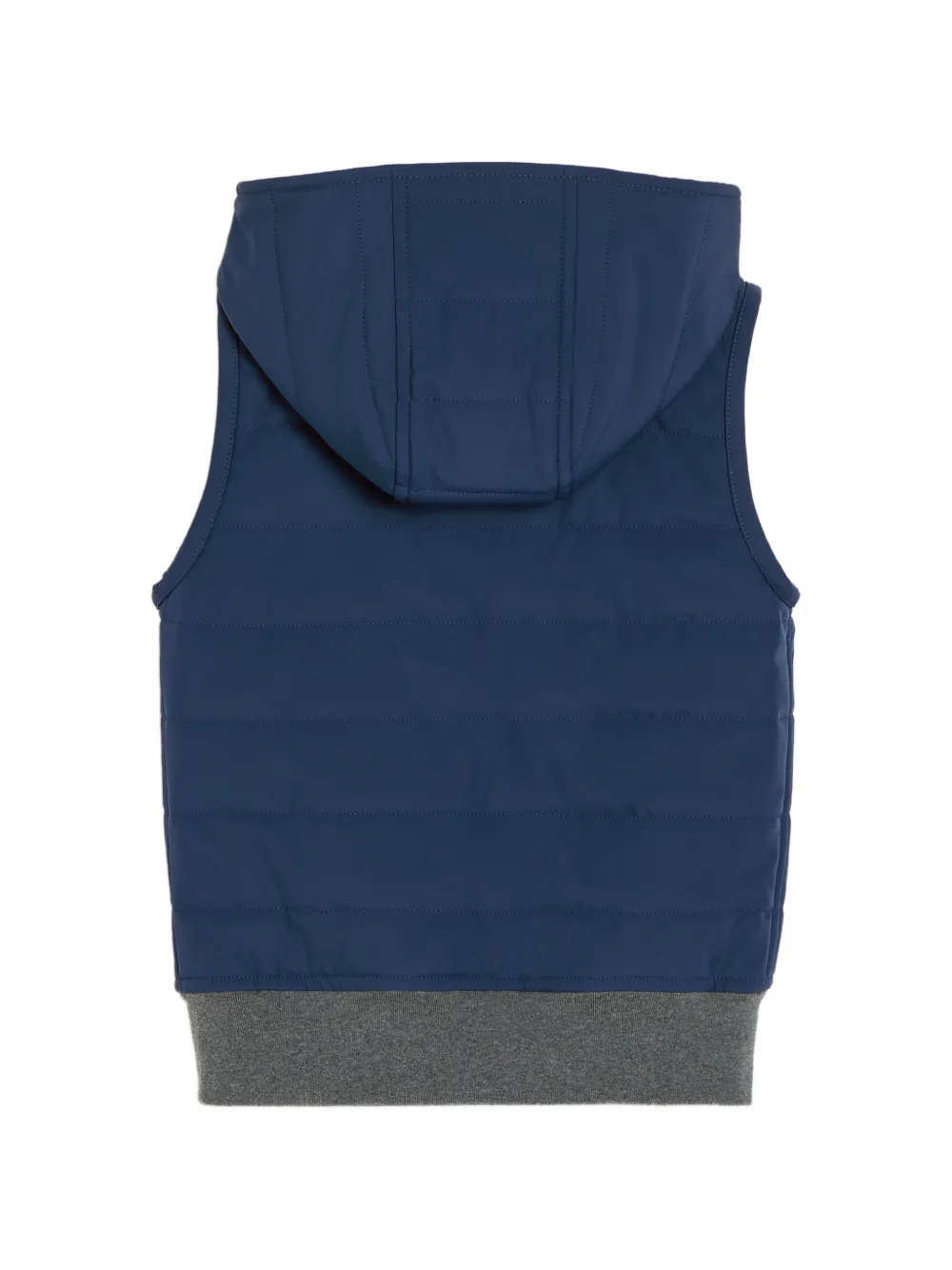 Brunello Cucinelli Kids hooded padded gilet Blauw