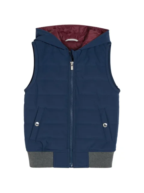 Brunello Cucinelli Kids hooded padded gilet