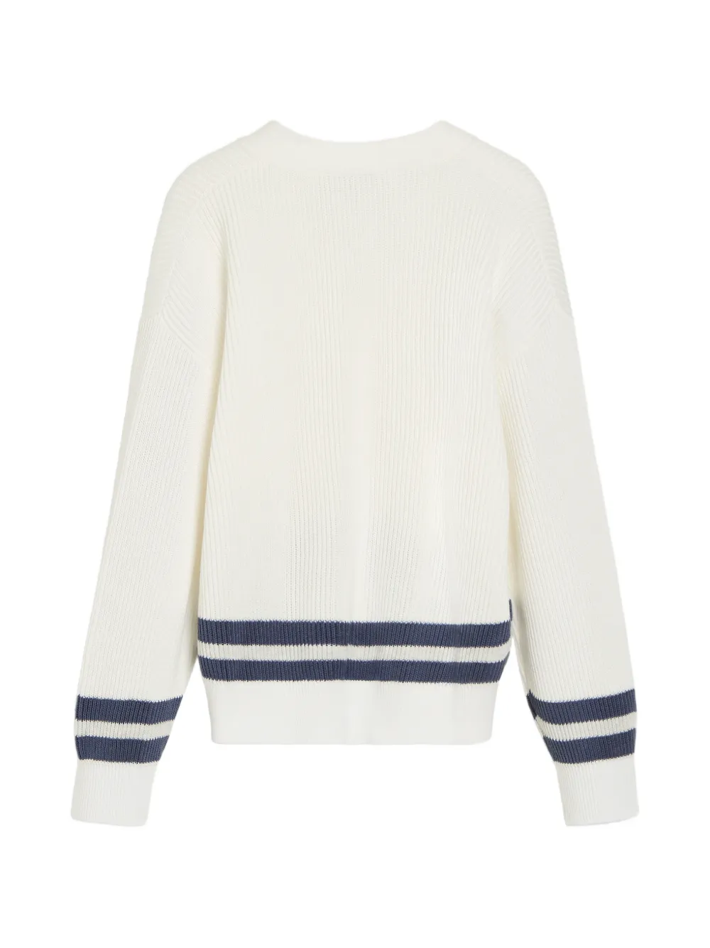 Brunello Cucinelli Kids Geribbeld katoenen vest met strepen en logo Wit