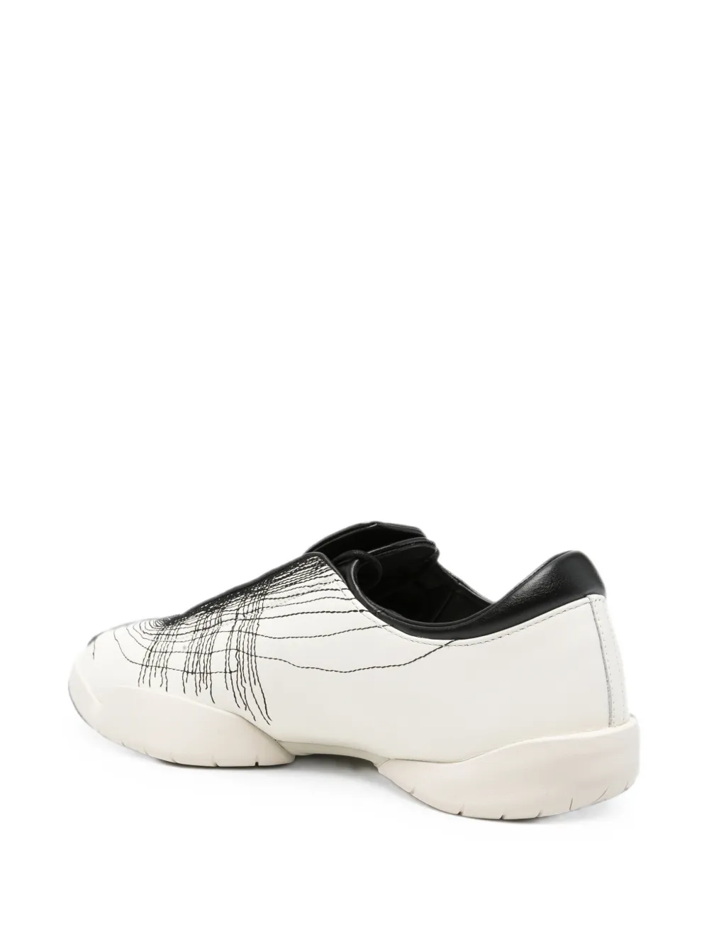 Y-3 logo-embroidered sneakers Wit
