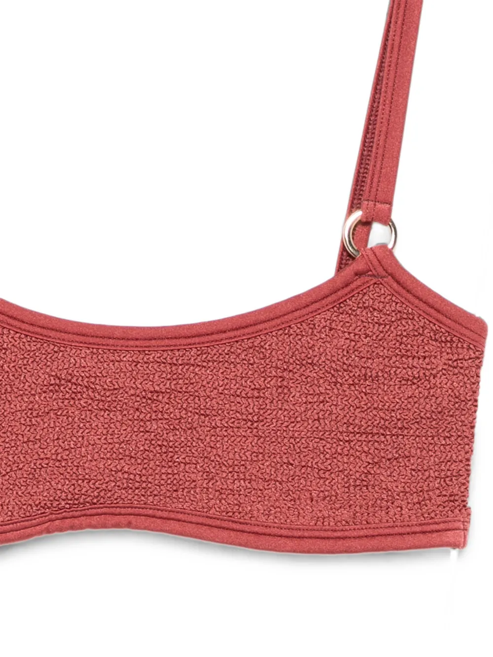 Hunza G Iris bikini met ringdetail Rood