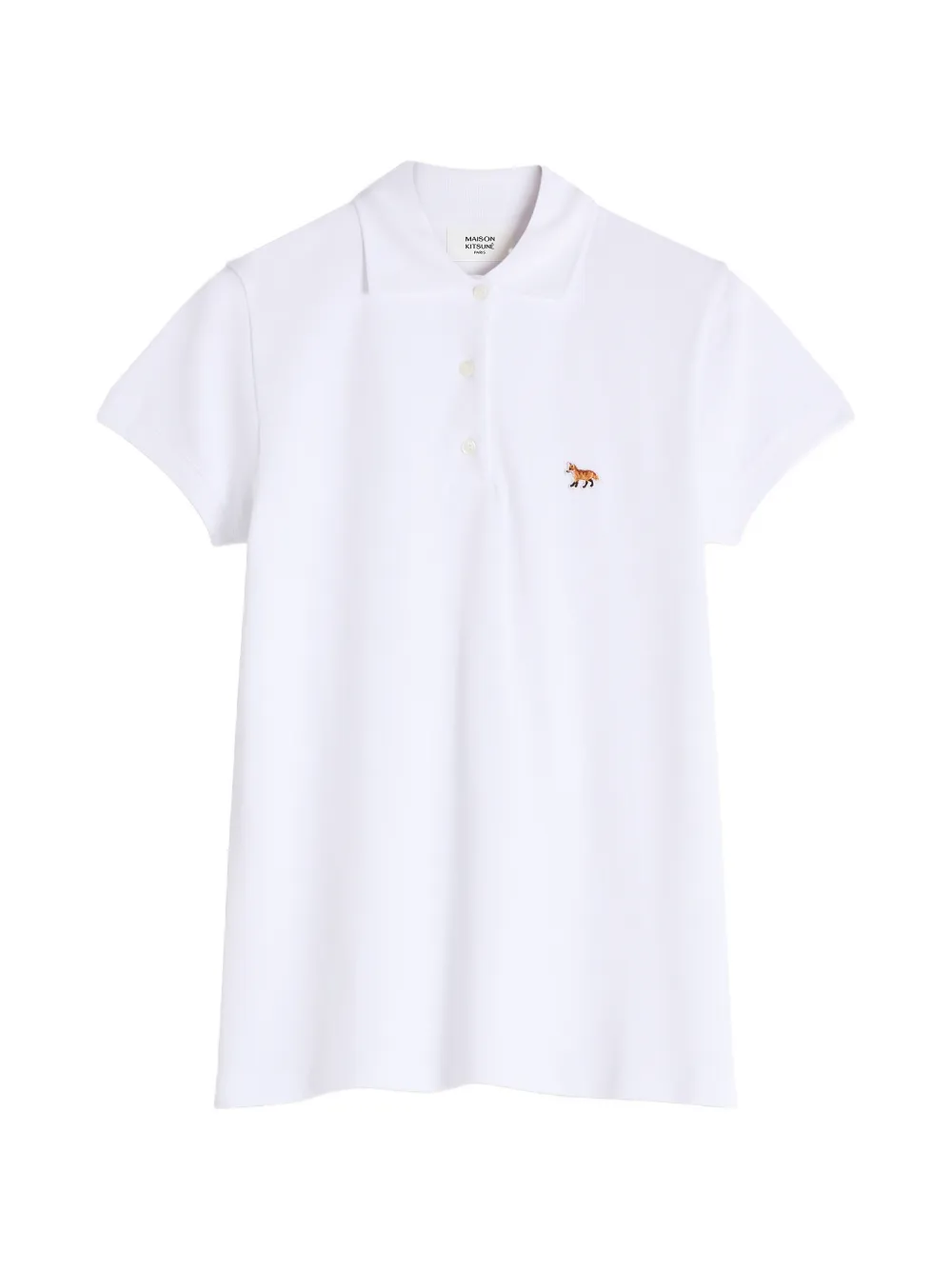 Maison Kitsuné Fox Patch polo shirt - Bianco