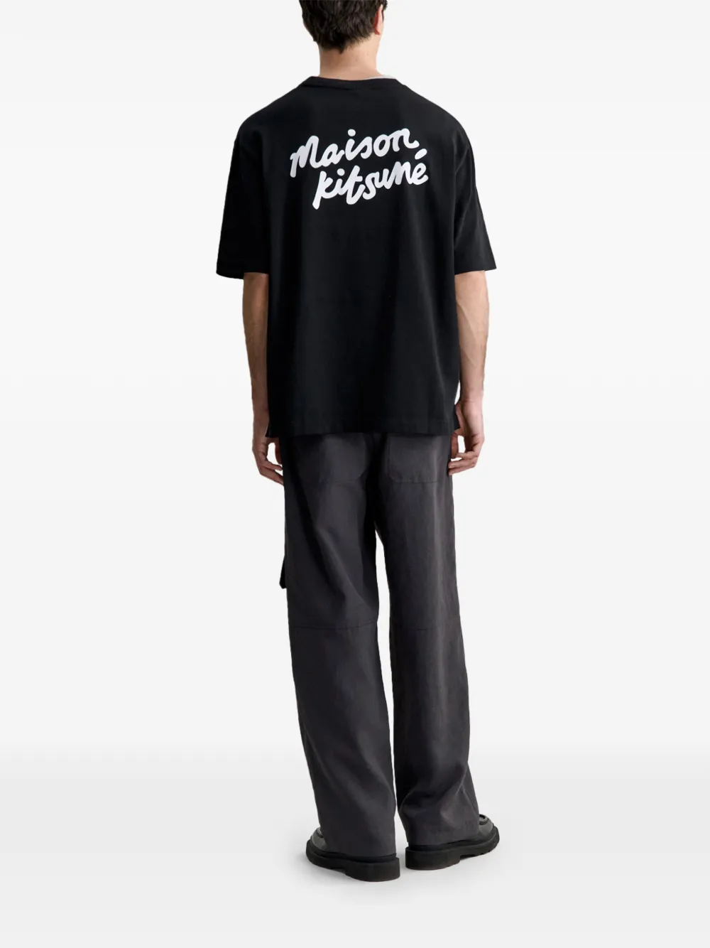 Maison Kitsuné T-shirt met logoprint Zwart