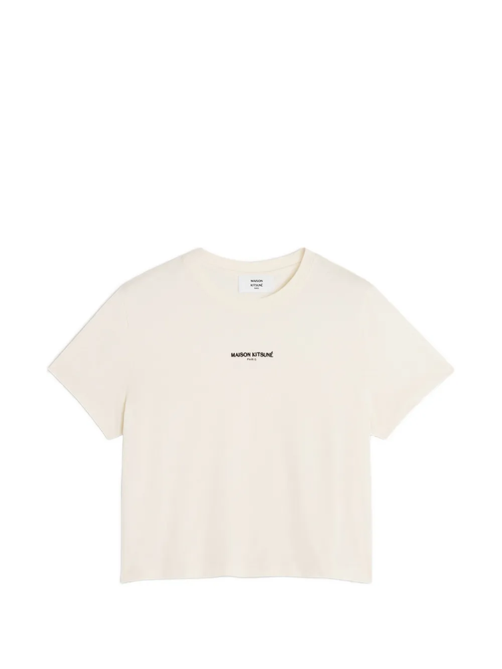 Maison Kitsuné logo-print T-shirt - Toni neutri