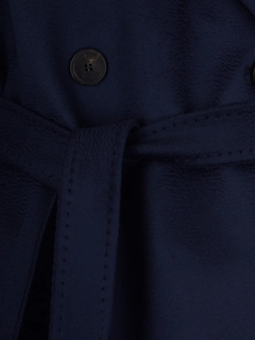 Weekend Max Mara Jas met ceintuur en dubbele rij knopen Blauw