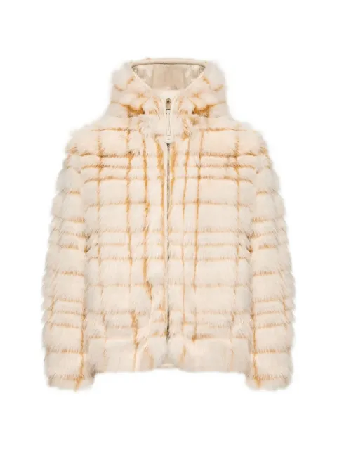 Moncler chamarra con cuadros estampados
