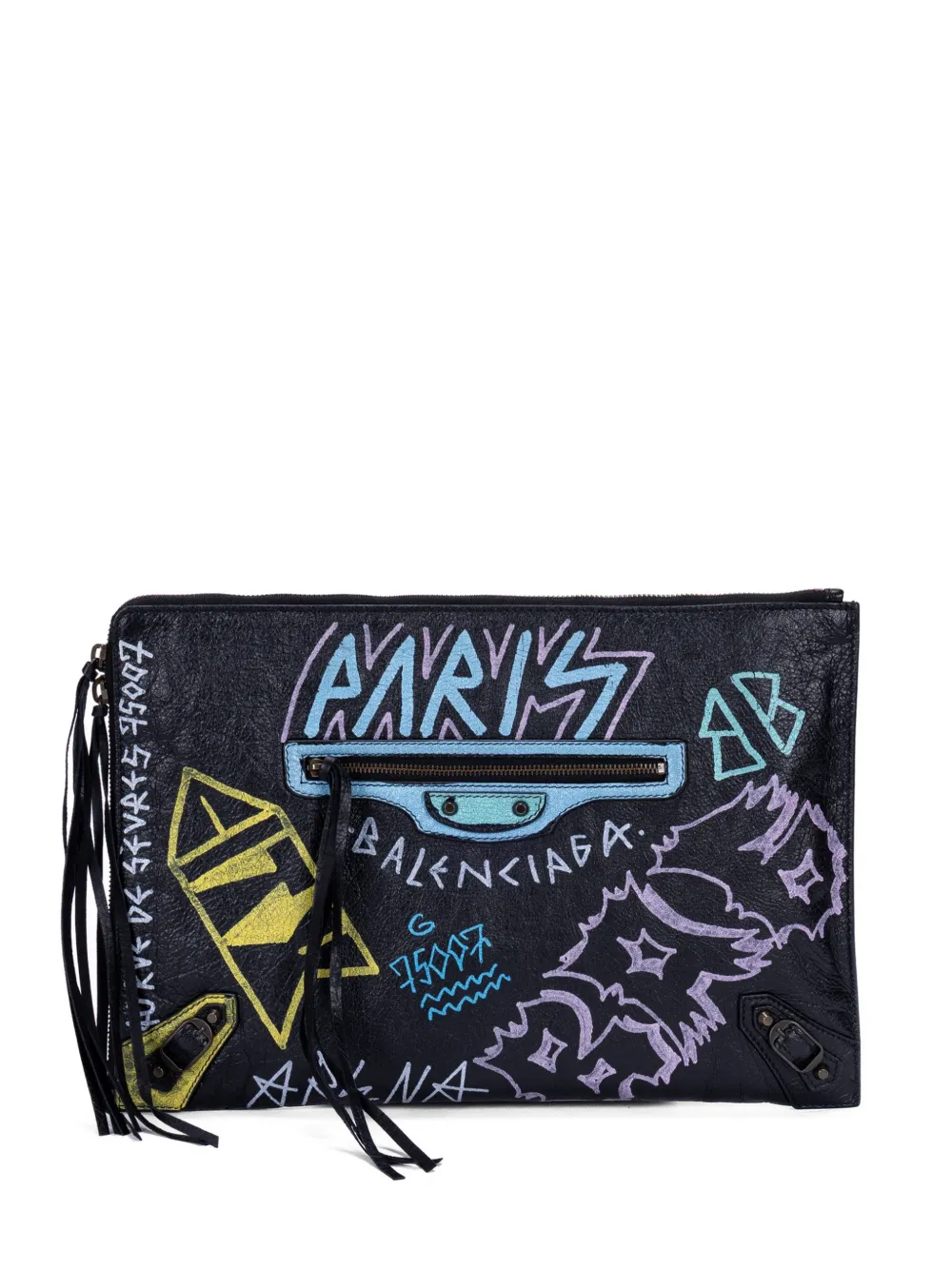 Balenciaga Pre-Owned Graffiti clutch bag - Schwarz