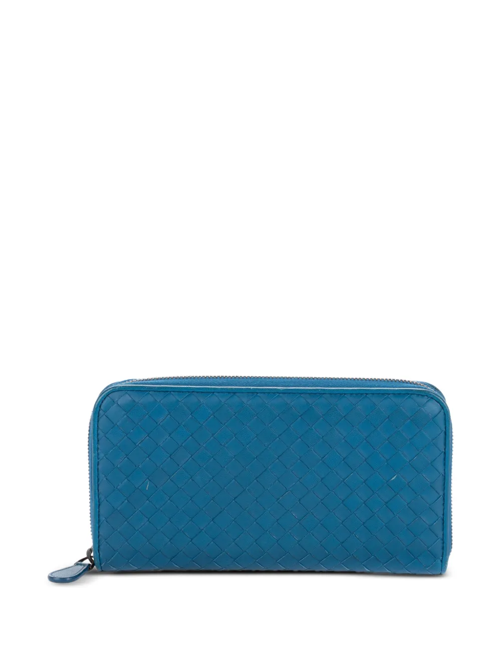 Bottega Veneta Pre-Owned Intrecciato zip-around clutch bag - Blau