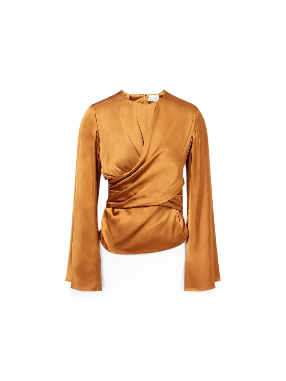 ISABEL MARANT Gedrapeerde blouse Bruin