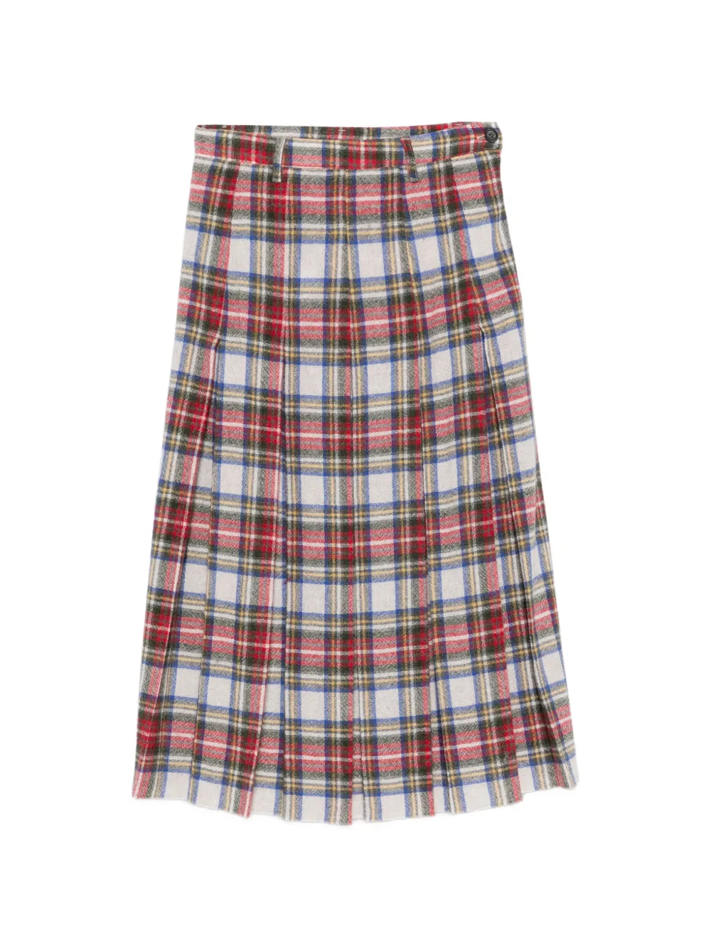 MM6 Maison Margiela Gonna midi con motivo tartan - Toni neutri